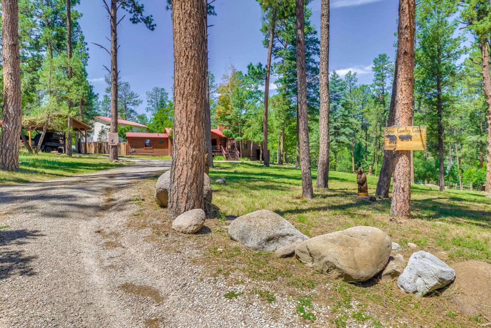 Unique Bear Country Cabin In Ruidoso With Hot Tub! エクステリア 写真