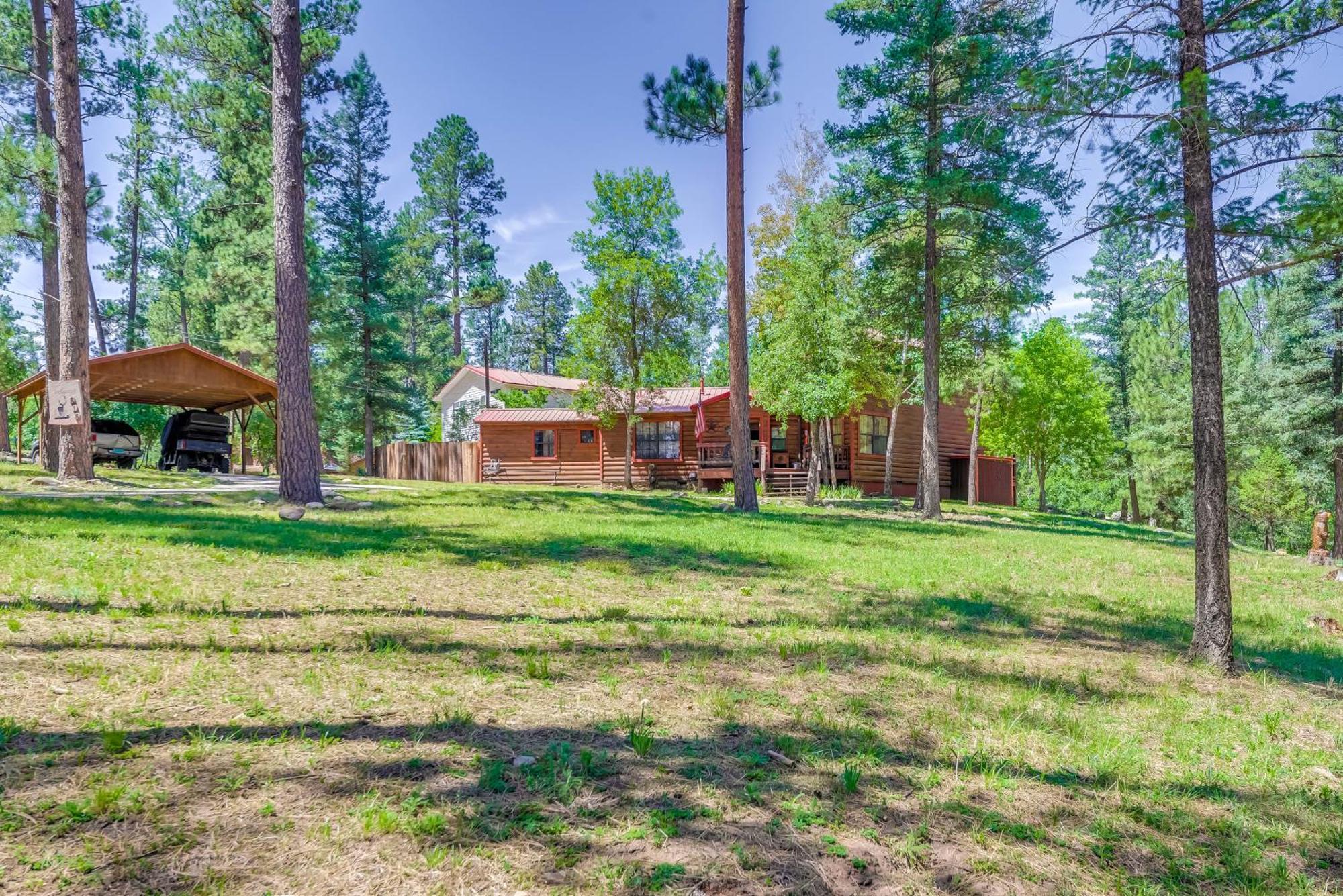 Unique Bear Country Cabin In Ruidoso With Hot Tub! エクステリア 写真